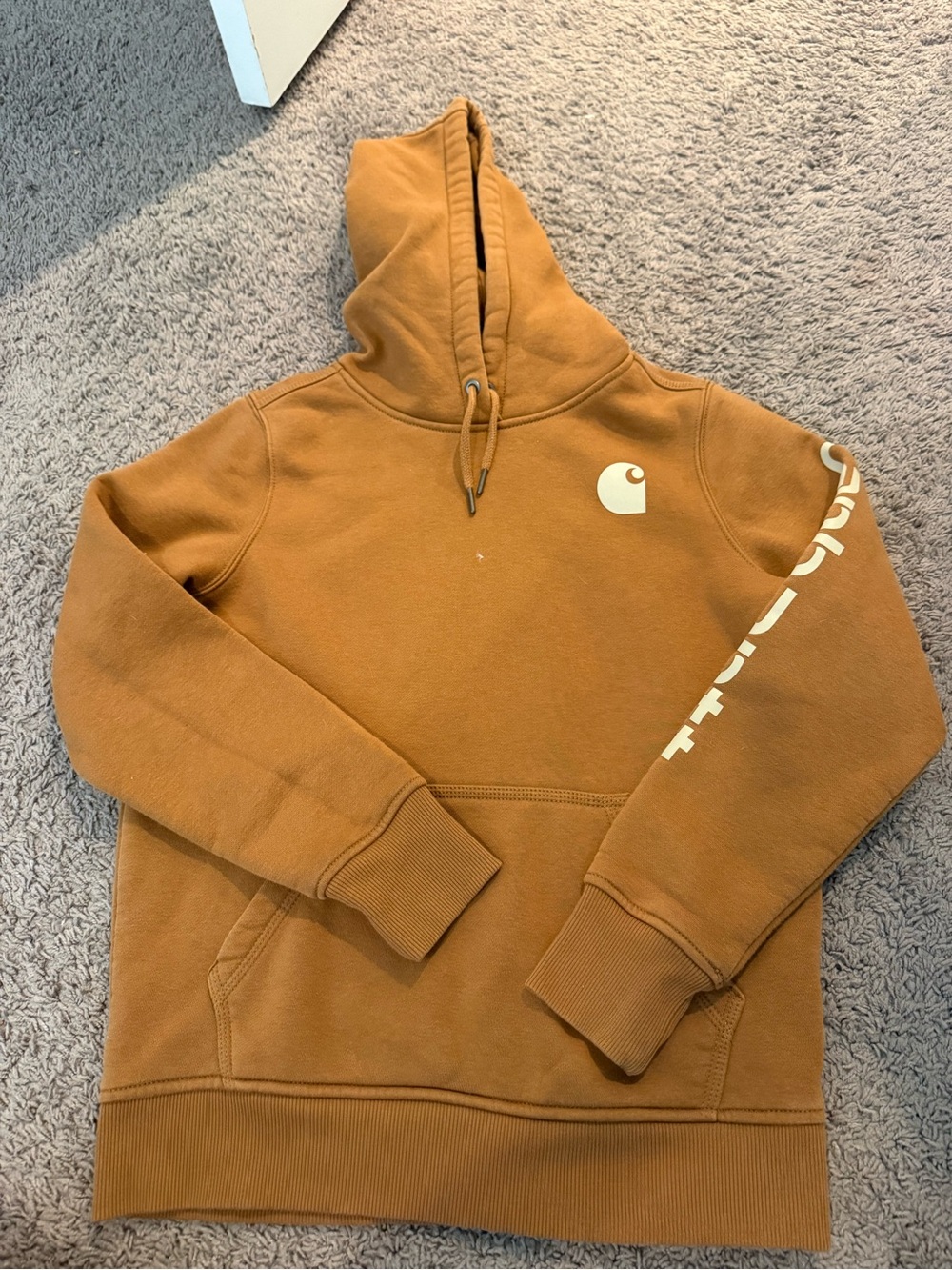 Carhartt Brown/Tan Logo Hooded Sweatshirt